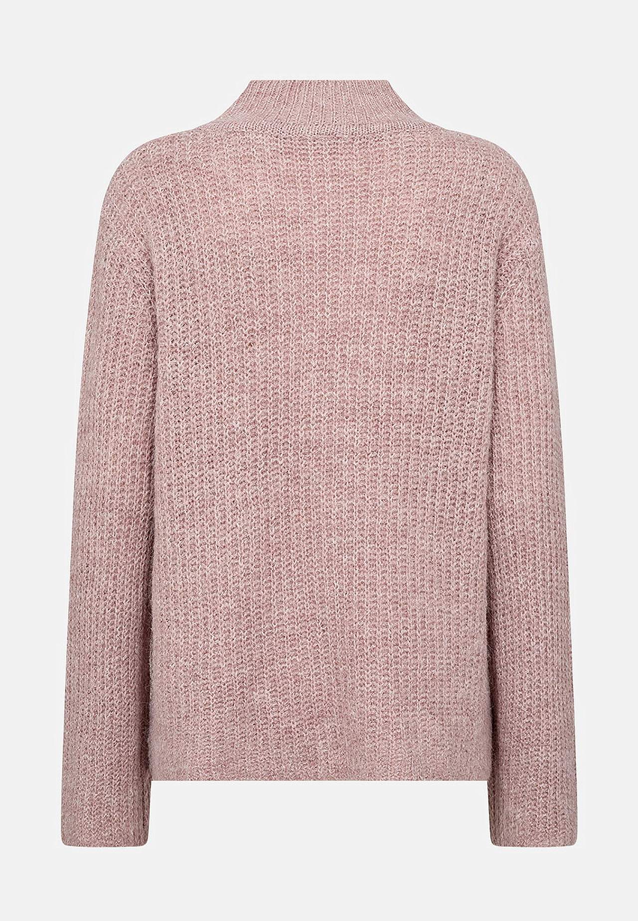Stickad tröja med polokrage
