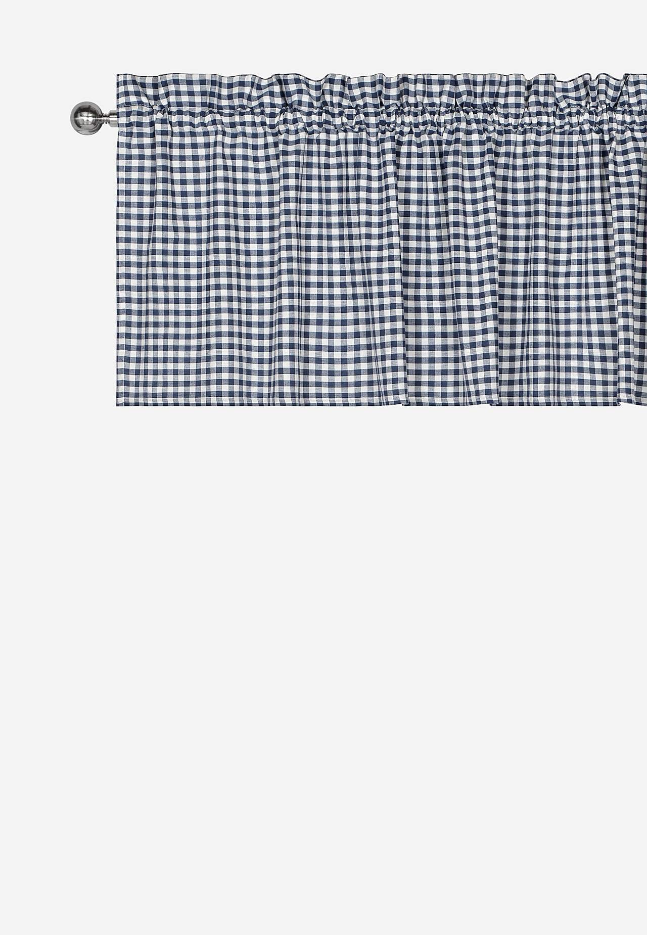 Vävd, rutig gardinkappa