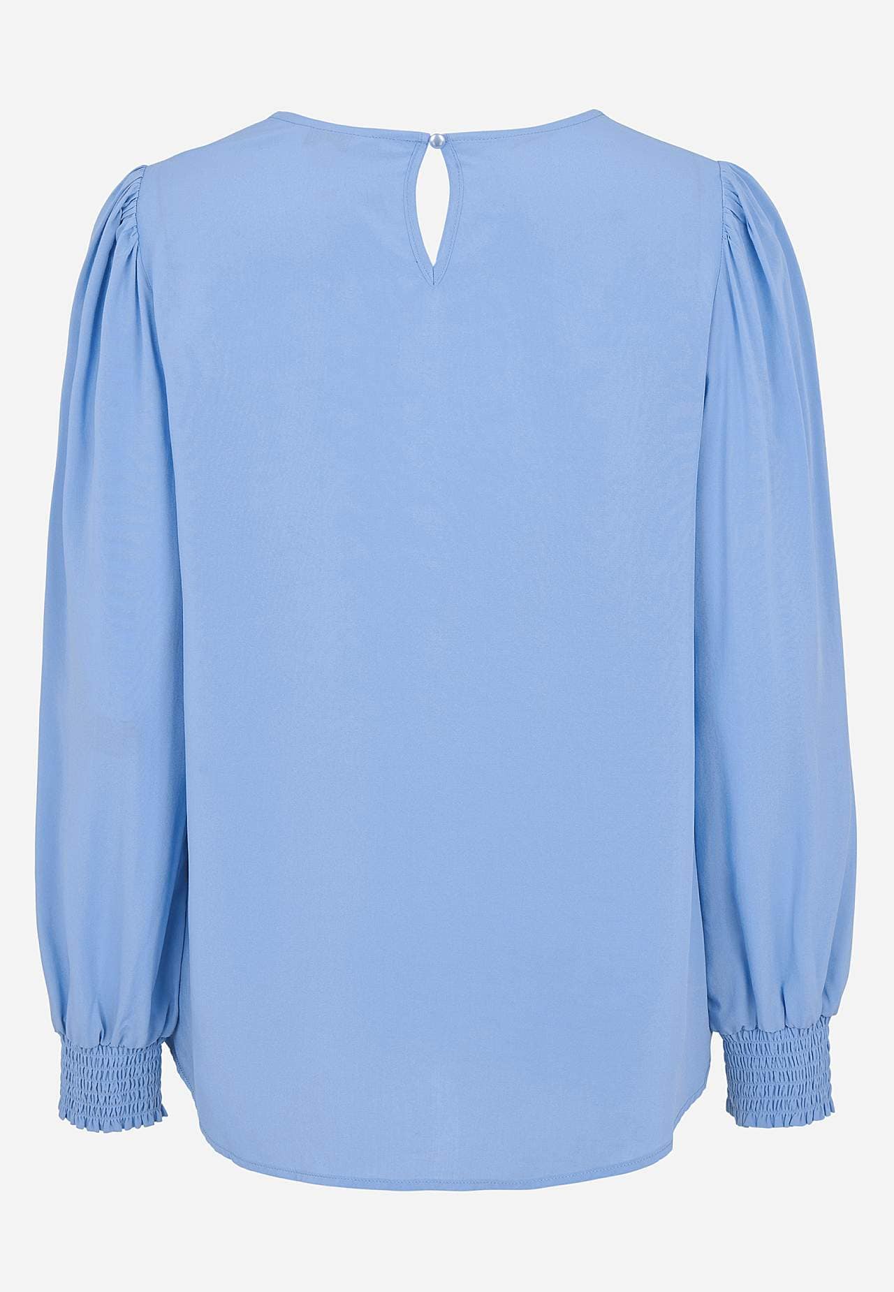 Blus med smock i ärmsluten