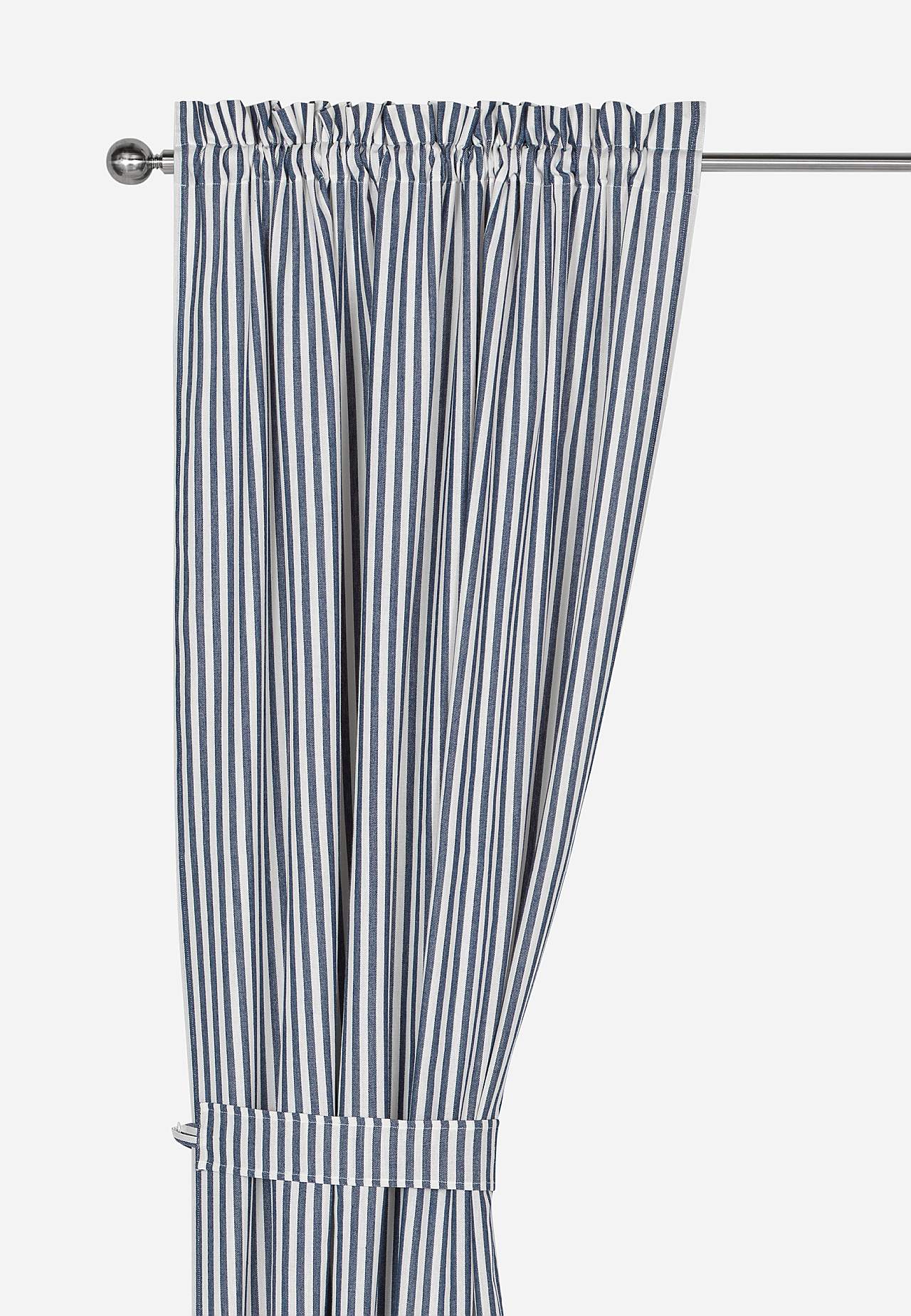 Vävda, randiga gardinlängder 2-pack