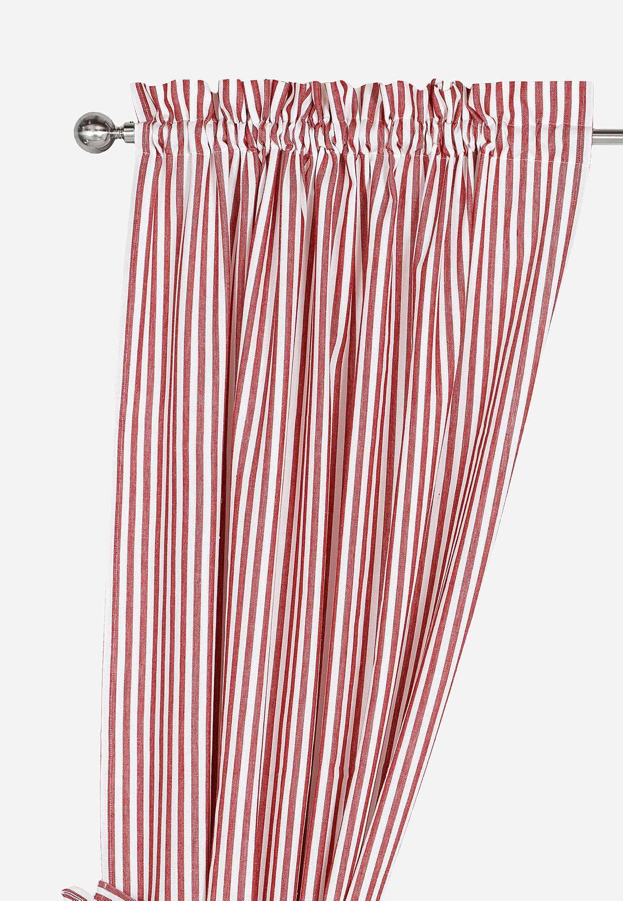 Vävda, randiga gardinlängder 2-pack