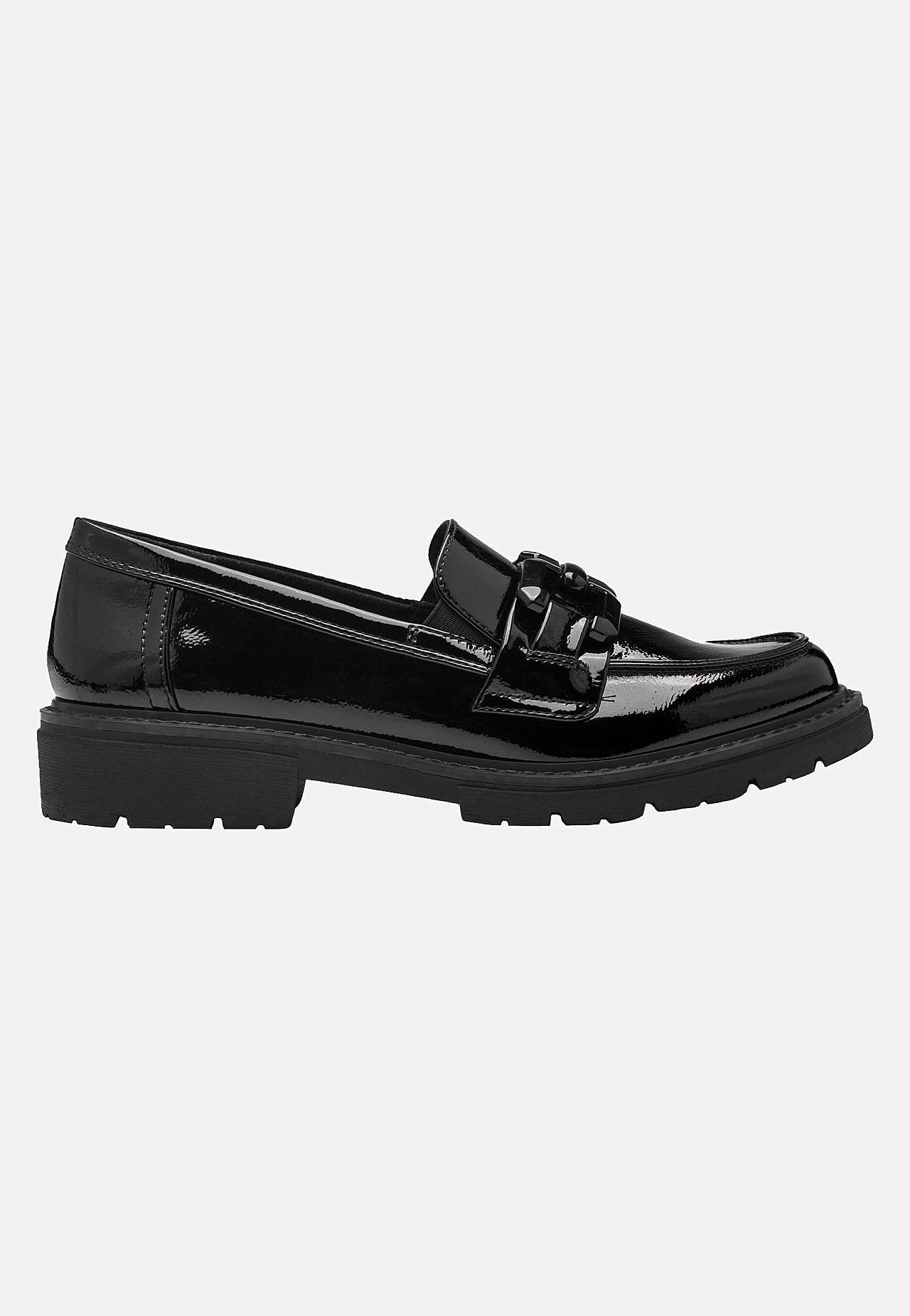 Loafer med svart spänne