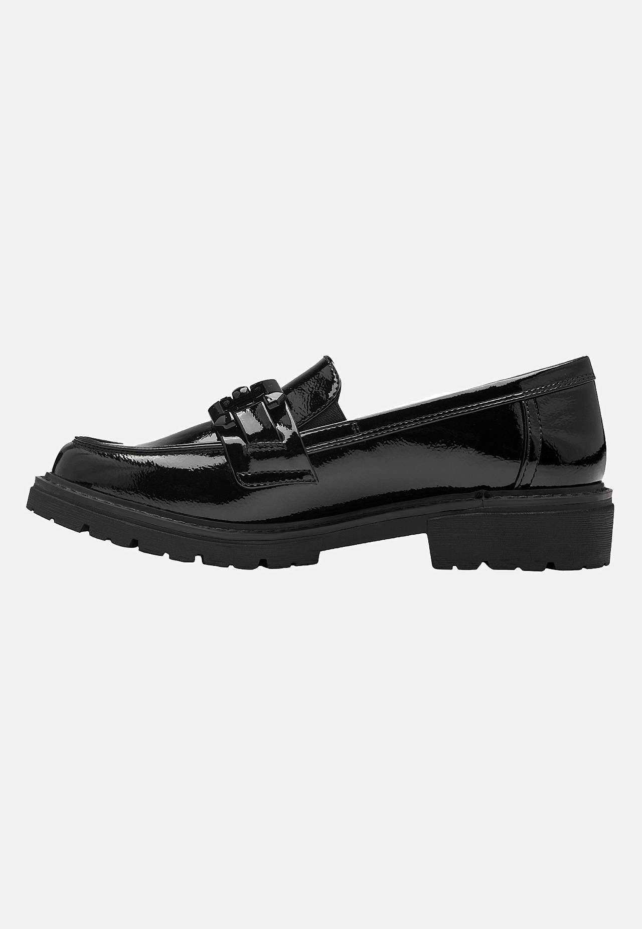 Loafer med svart spänne