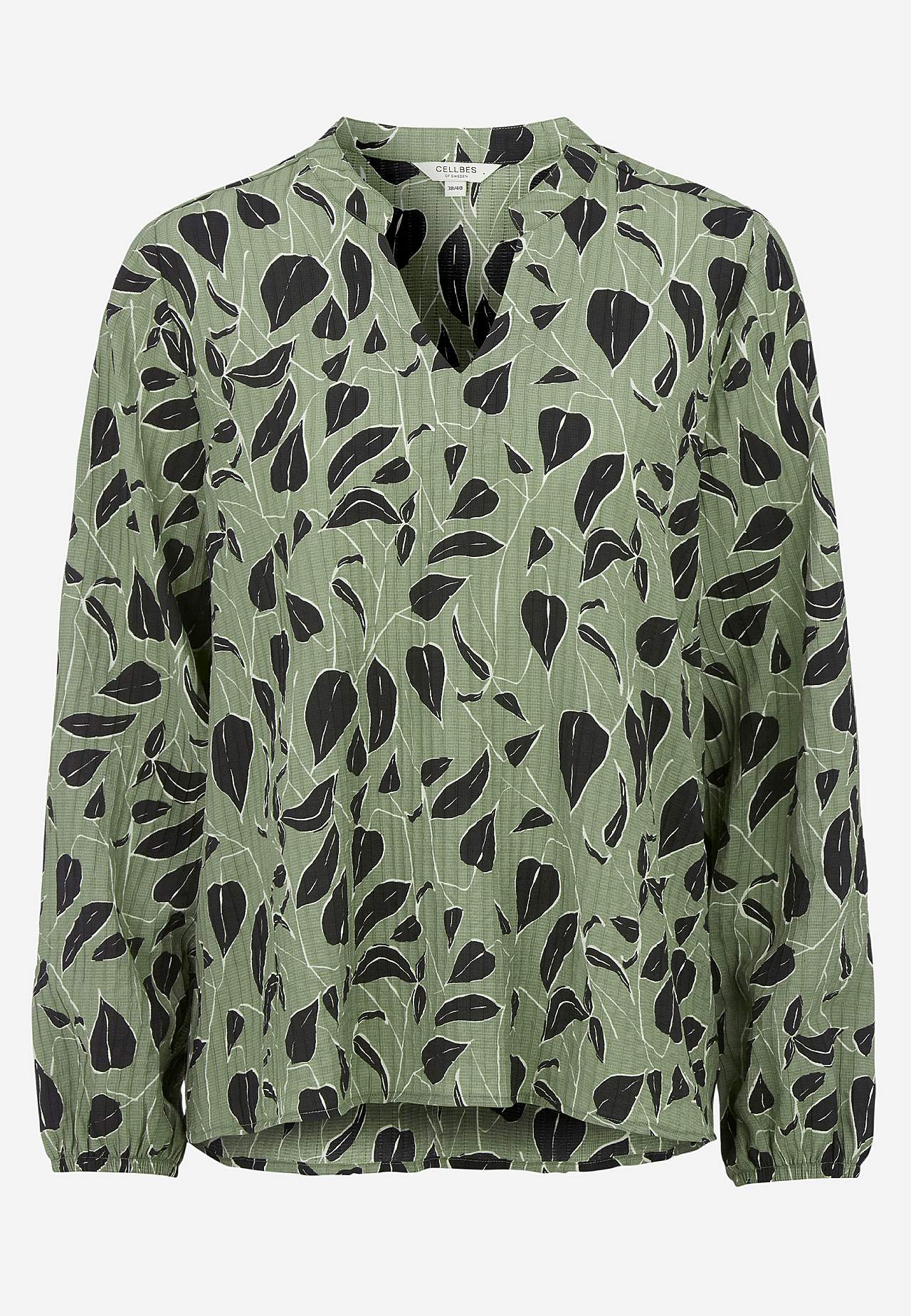 Vävd blus med struktur