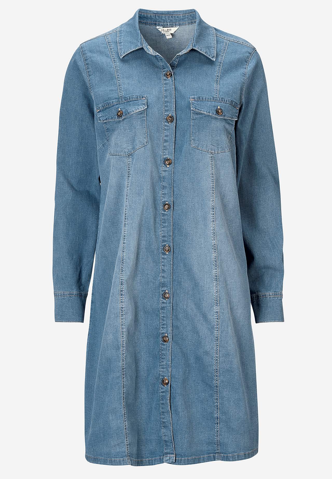 Stretchig jeansklänning
