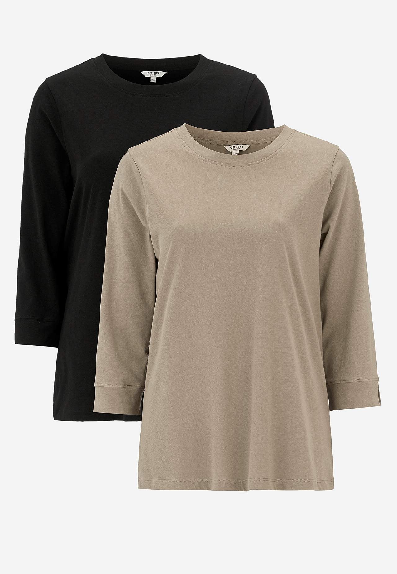 Trikåtopp i ekologisk bomull 2-pack