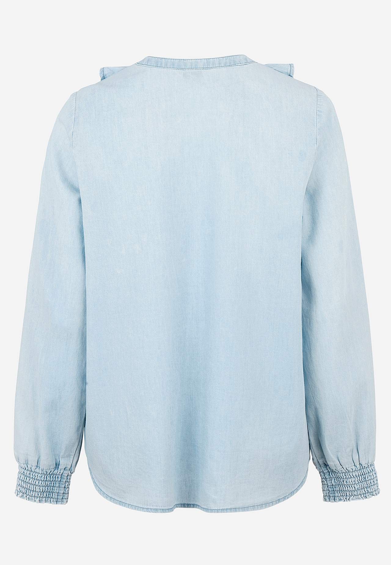 Volangblus i denim