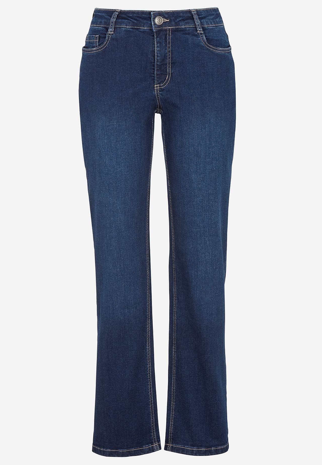 Bekväma stretchjeans med rakt ben