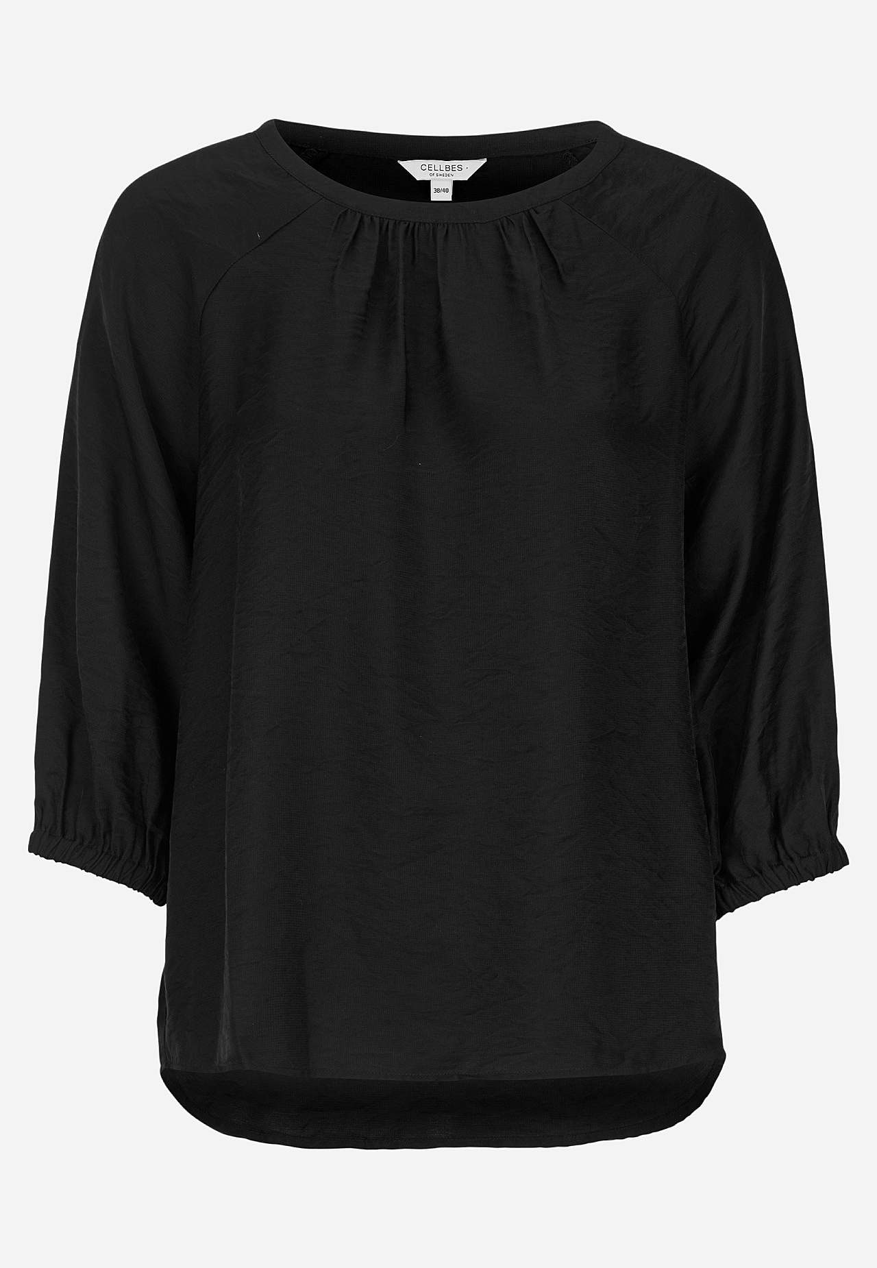 Vävd blus med struktur