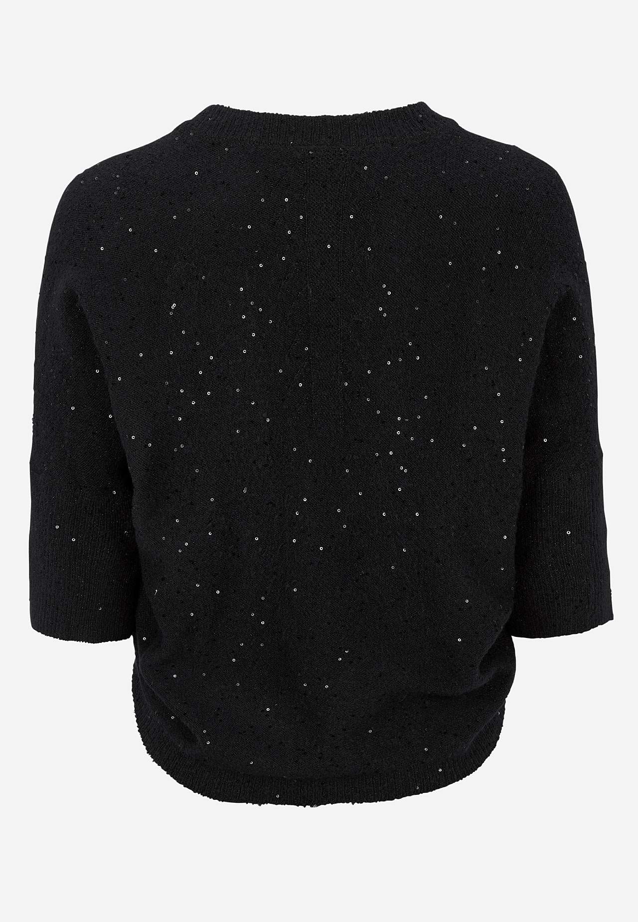 Stickad bolero med paljetter