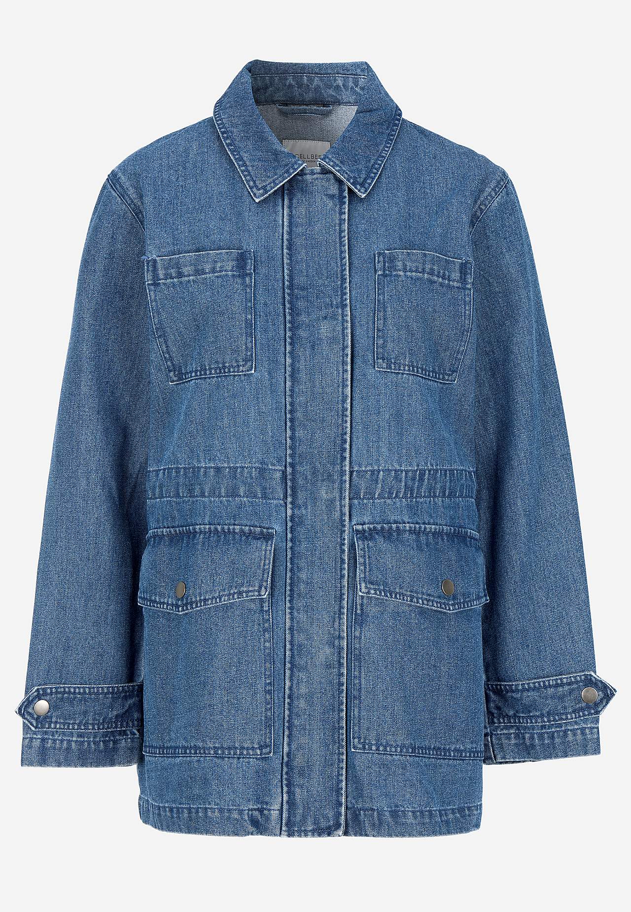 Jeansjacka med dragkedja
