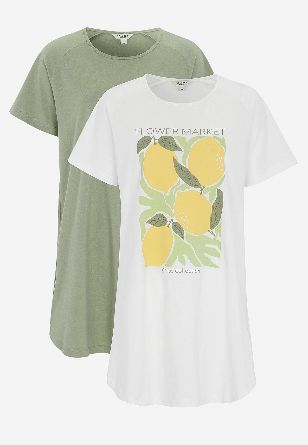 Trikåtunika i ekologisk bomull 2-pack