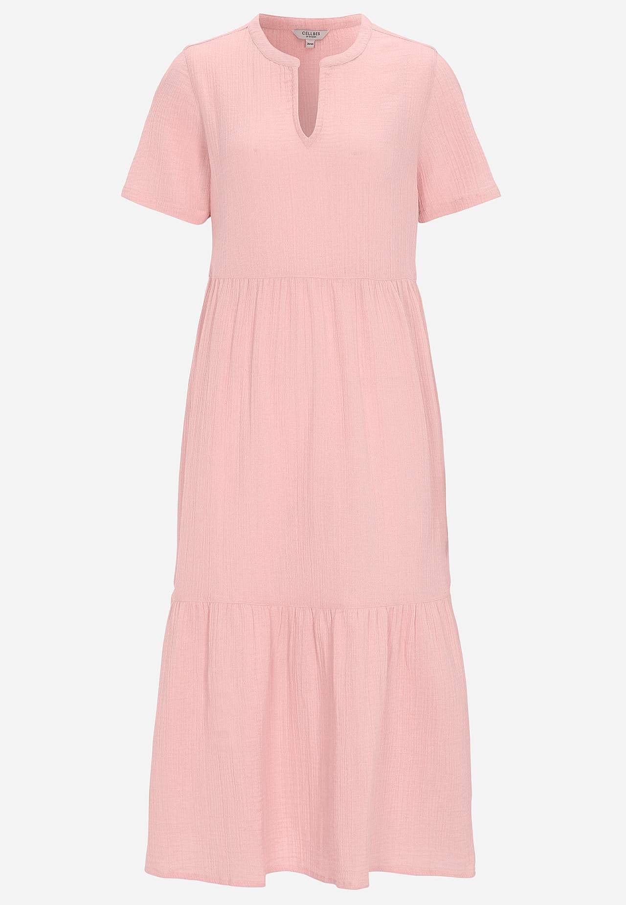 Klänning i krinklad bomull