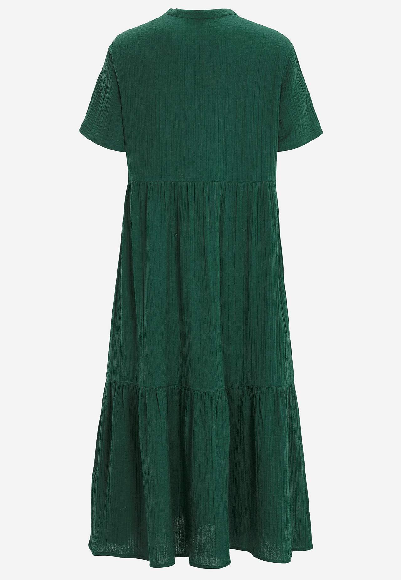 Klänning i krinklad bomull