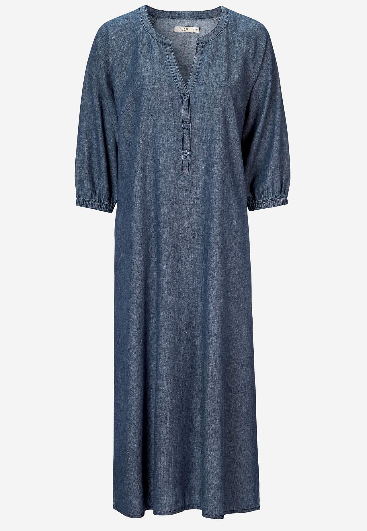 Jeansklänning med knappar