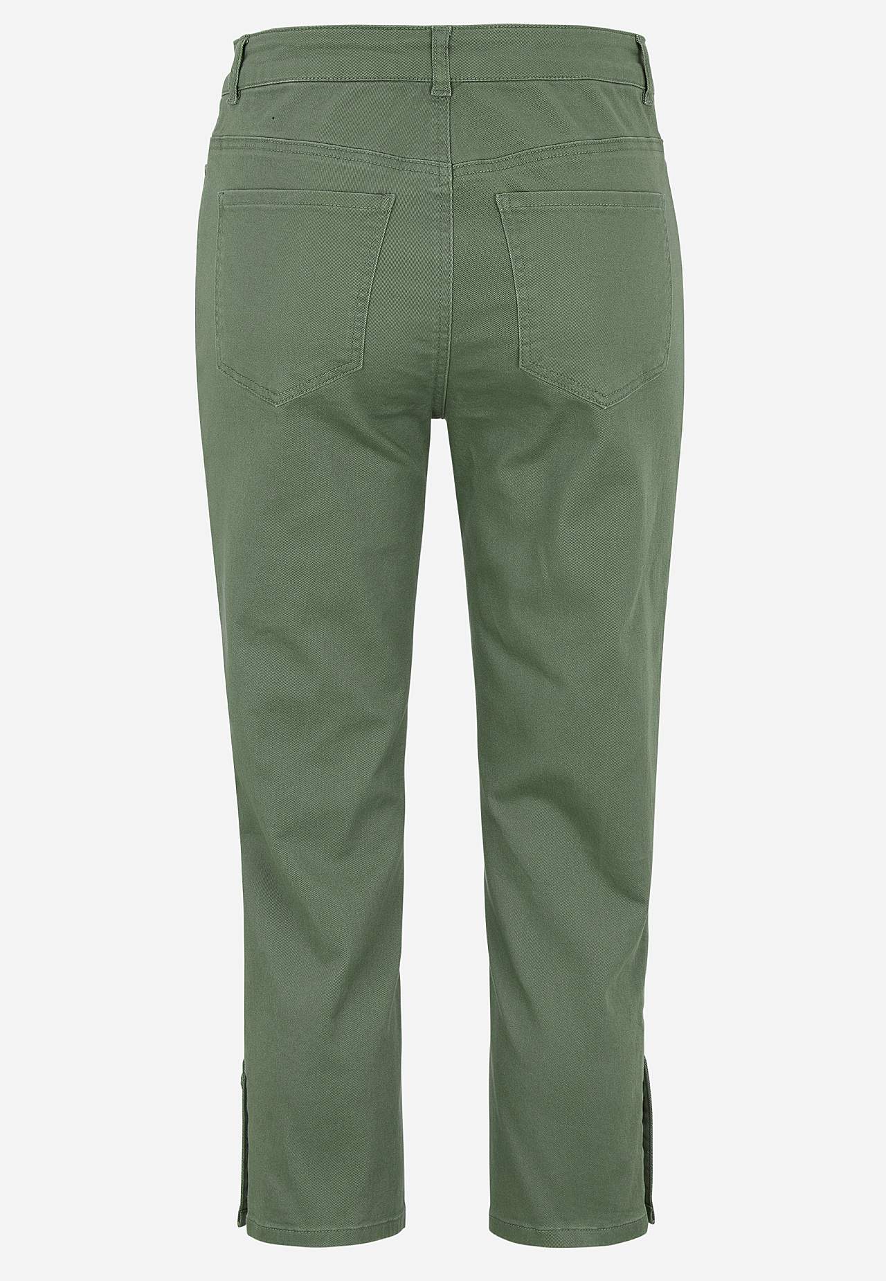 Caprijeans med femficksdesign
