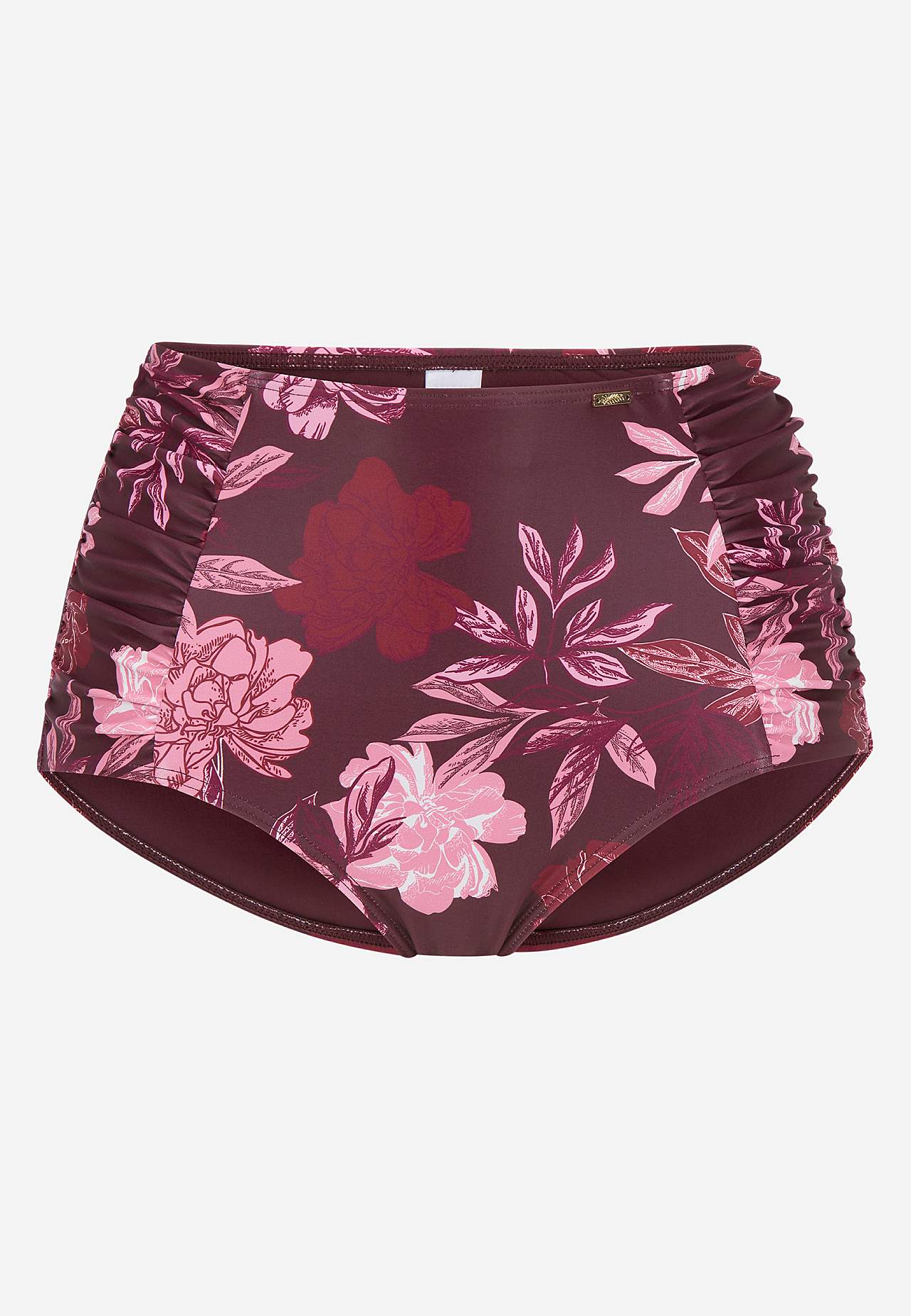 Mönstrad bikinitrosa med hög midja