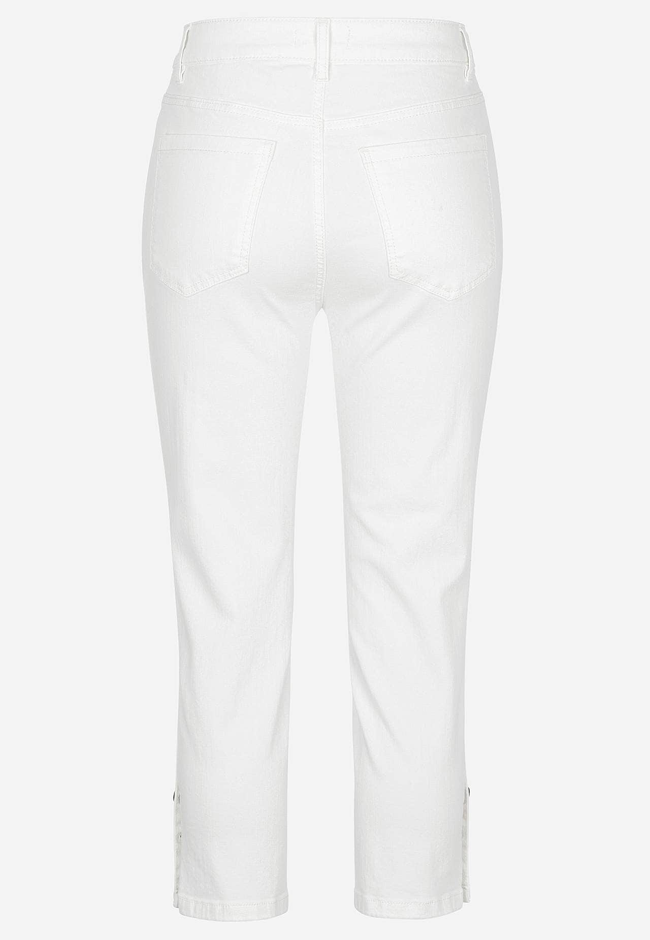 Caprijeans med femficksdesign