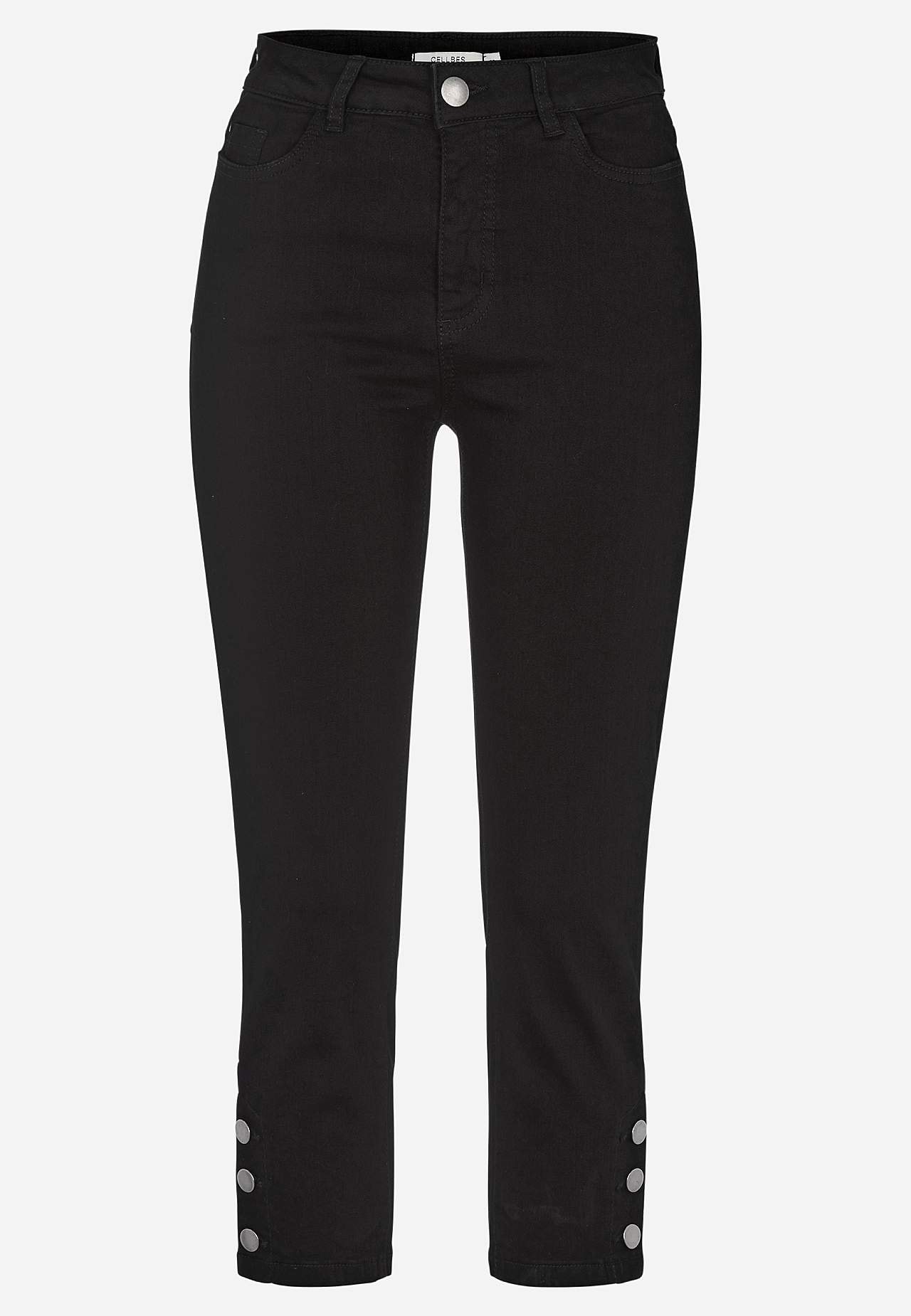 Caprijeans med femficksdesign