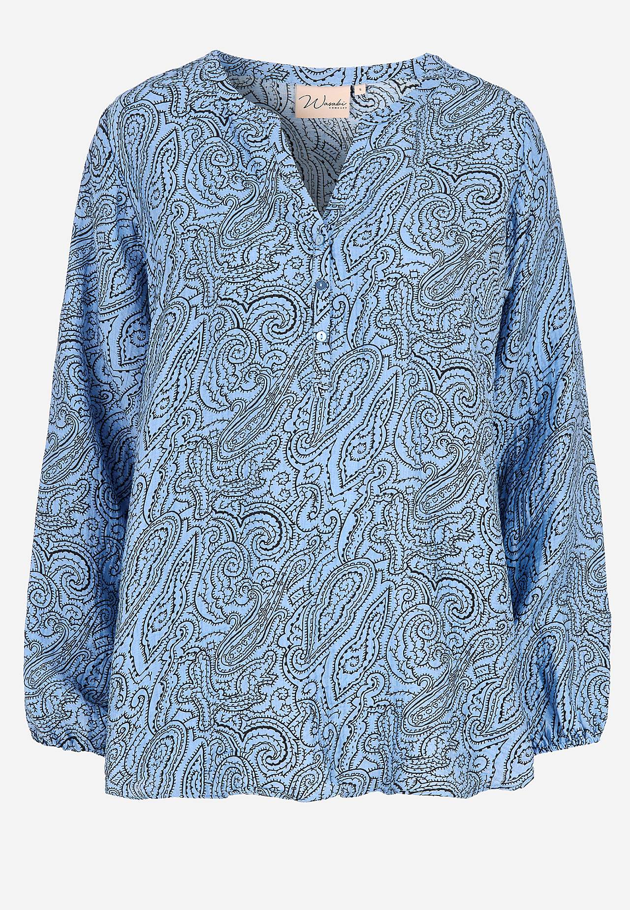 Vävd blus med paisleymönster