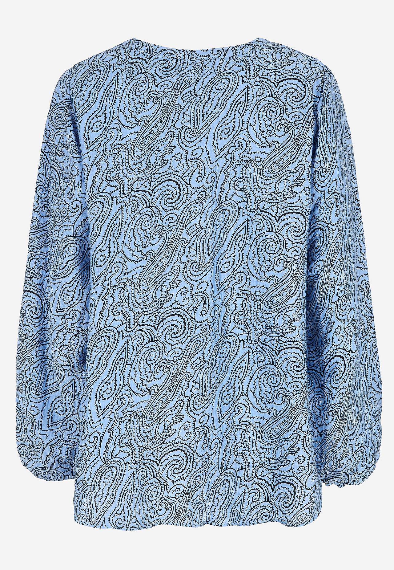Vävd blus med paisleymönster