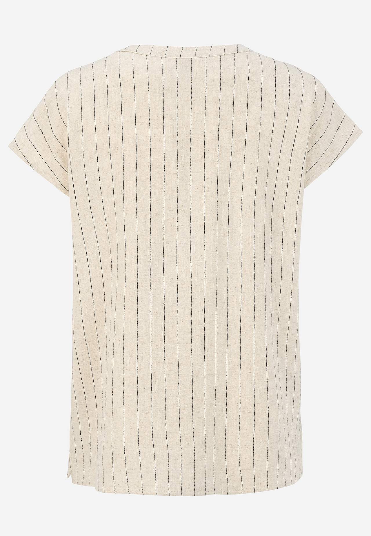 Blus i viskos- och linnemix
