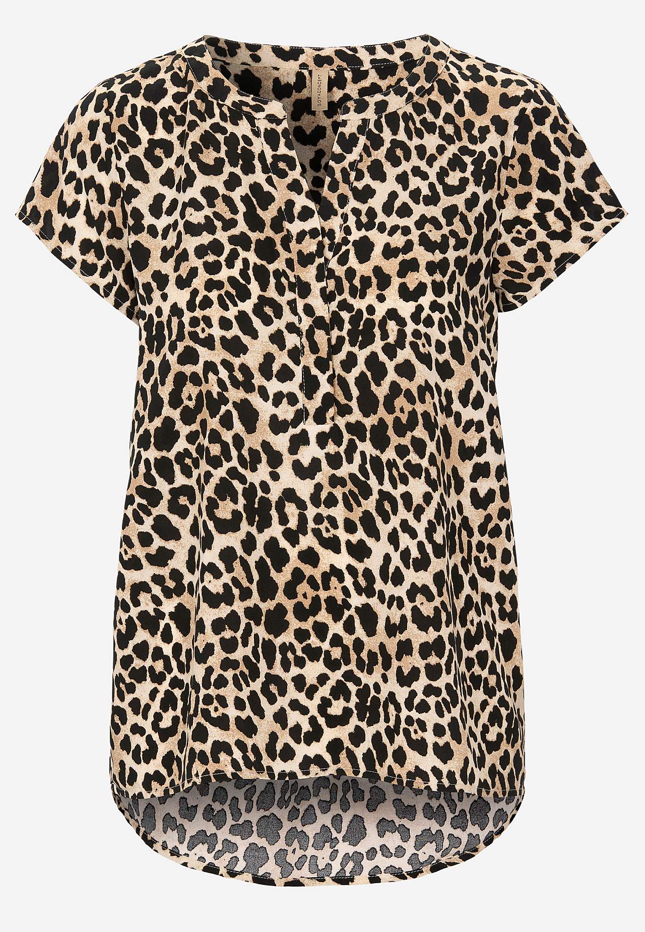 Leopardmönstrad viskosblus