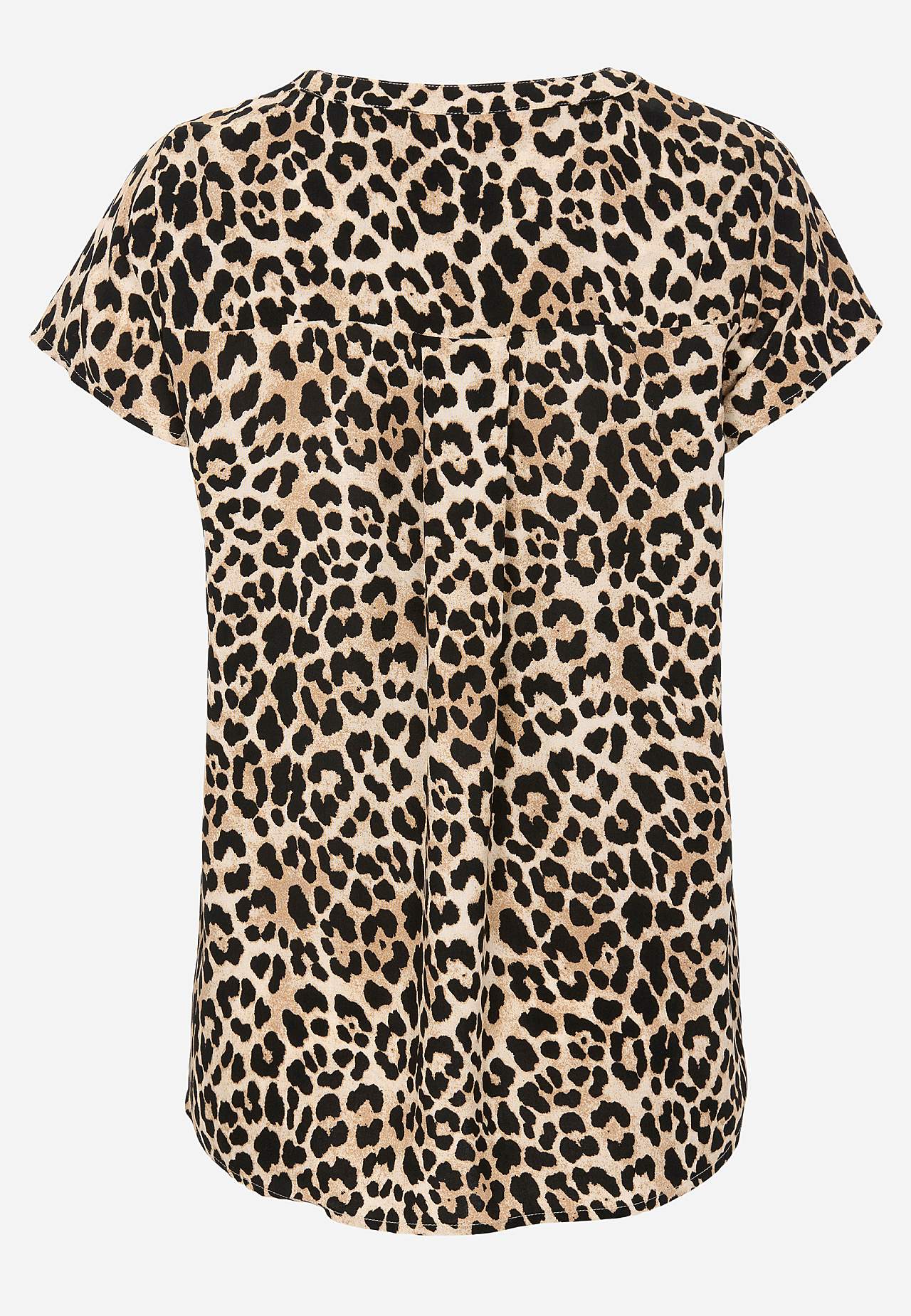 Leopardmönstrad viskosblus