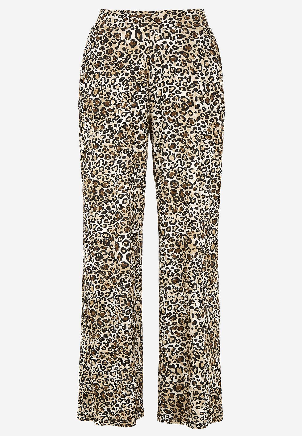 Leopardmönstrad trikåbyxa