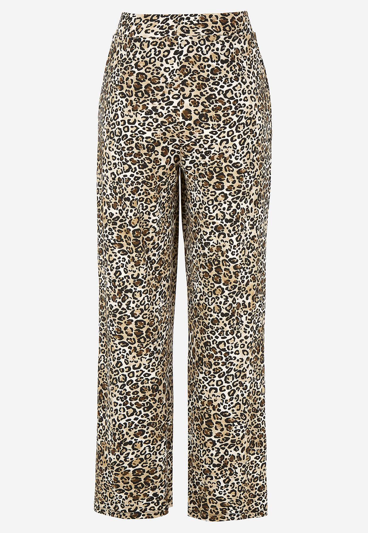 Leopardmönstrad trikåbyxa