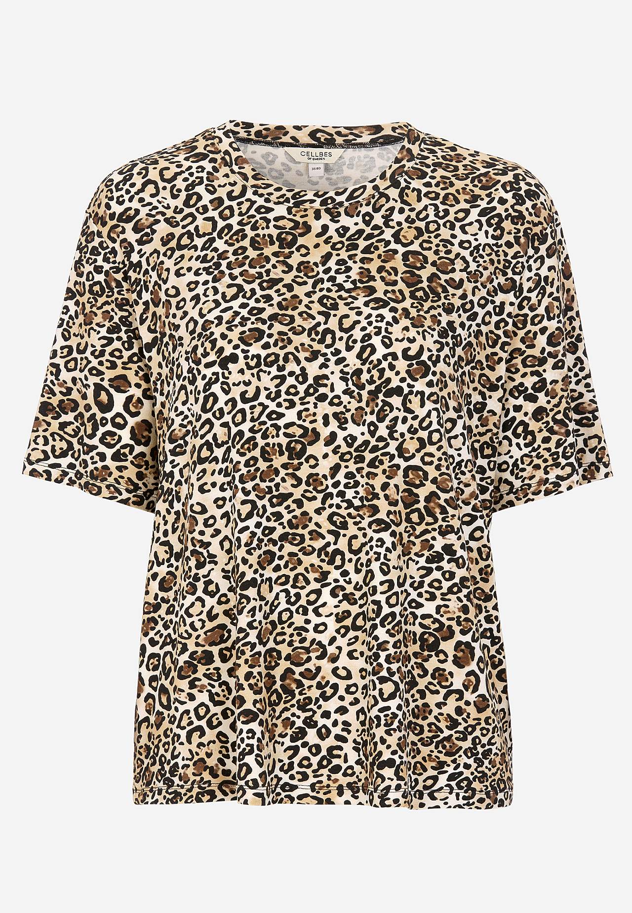 Leopardmönstrad trikåtopp