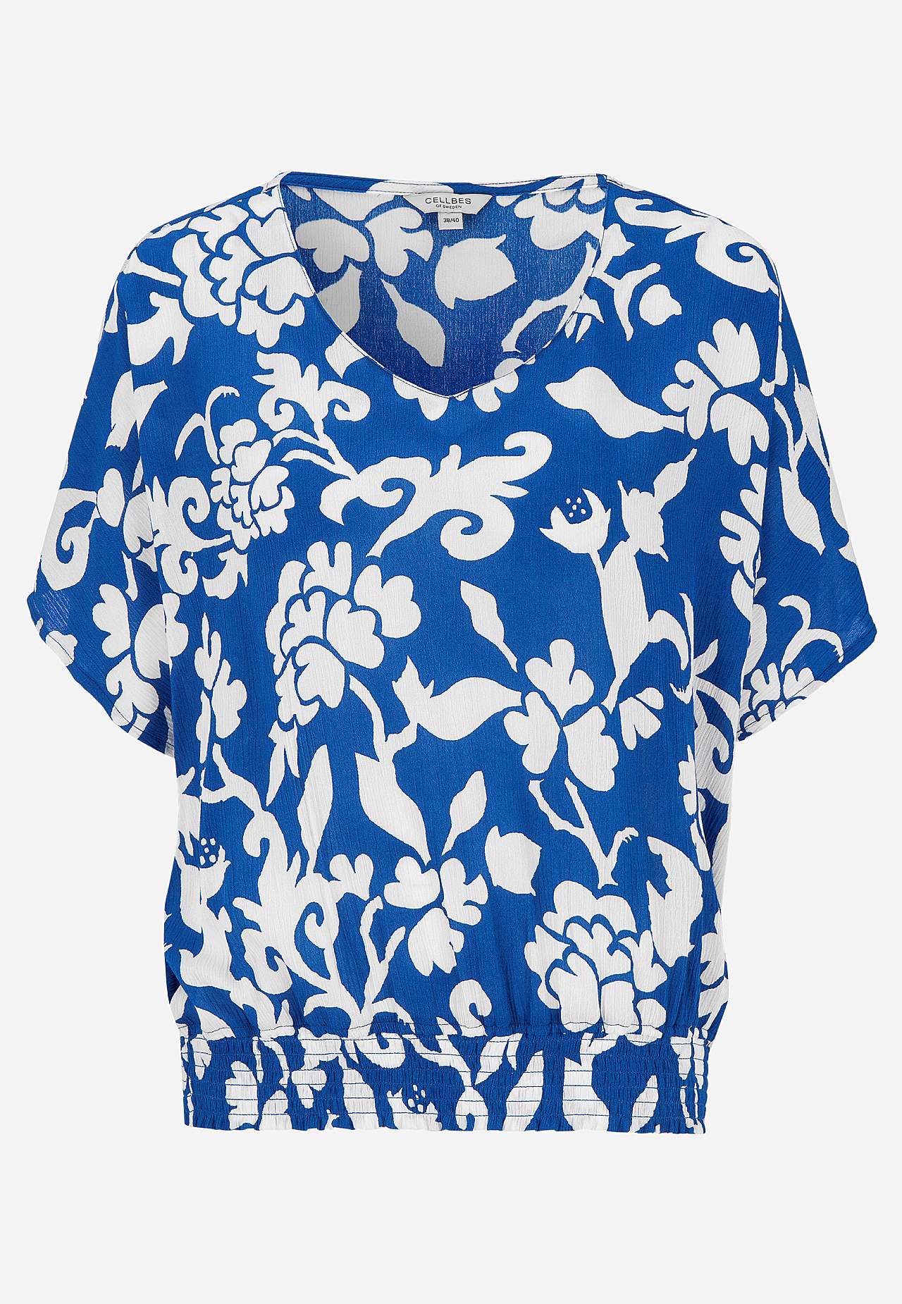 Blus i viskoscrêpe