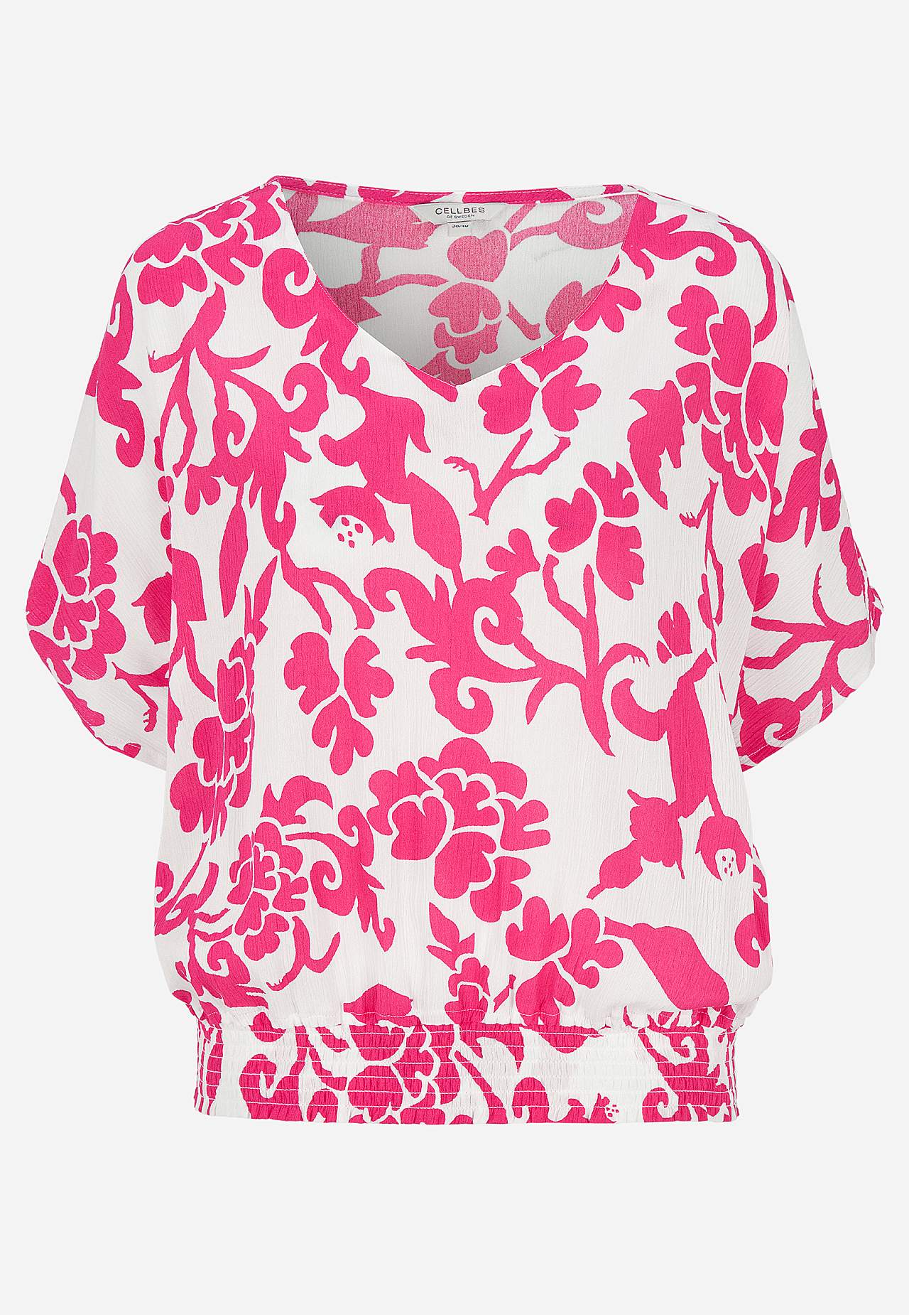 Blus i viskoscrêpe