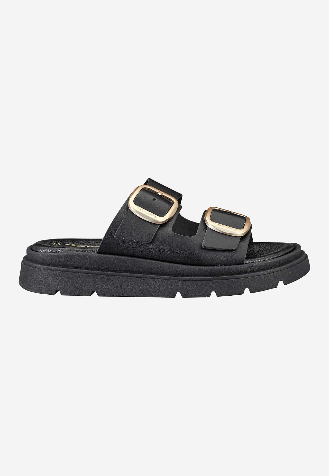 Skinnsandal med remmar