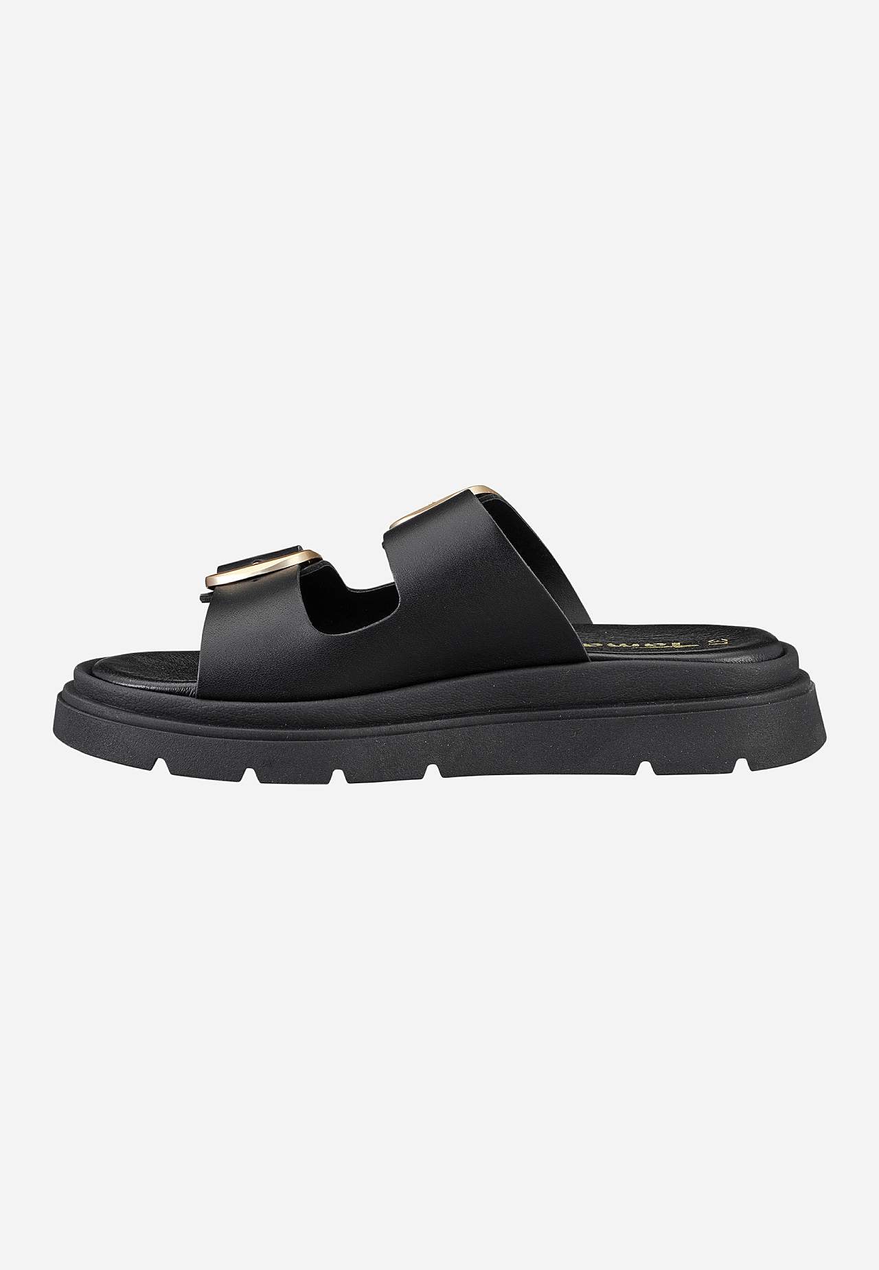 Skinnsandal med remmar
