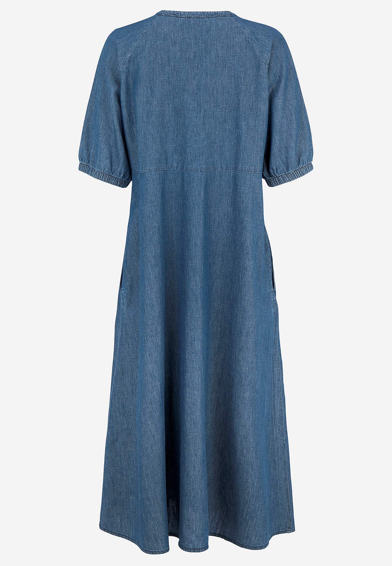 Jeansklänning med puffärmar