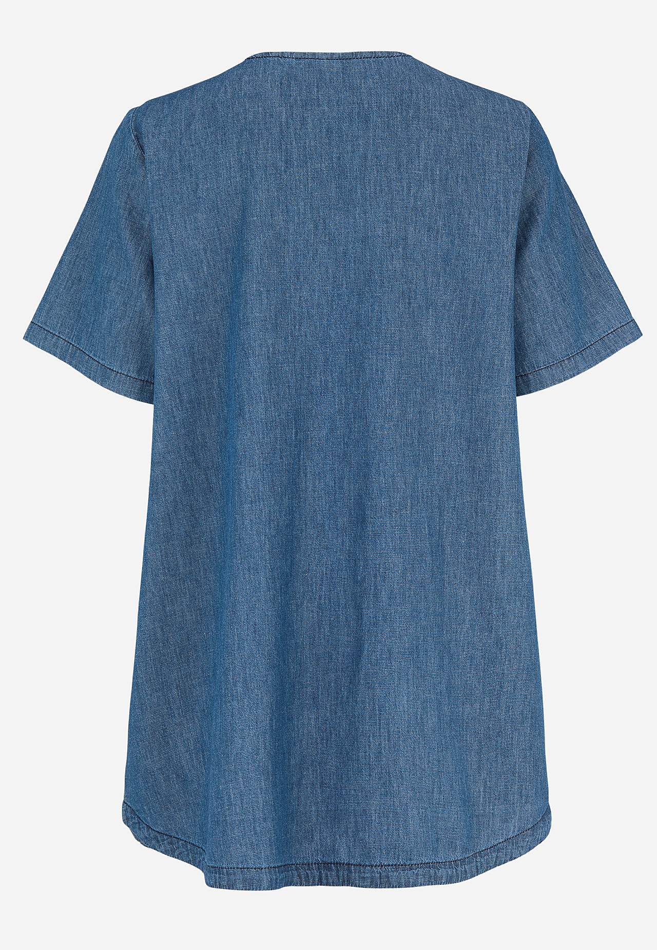 Denimtunika med dekorativ v-ringning