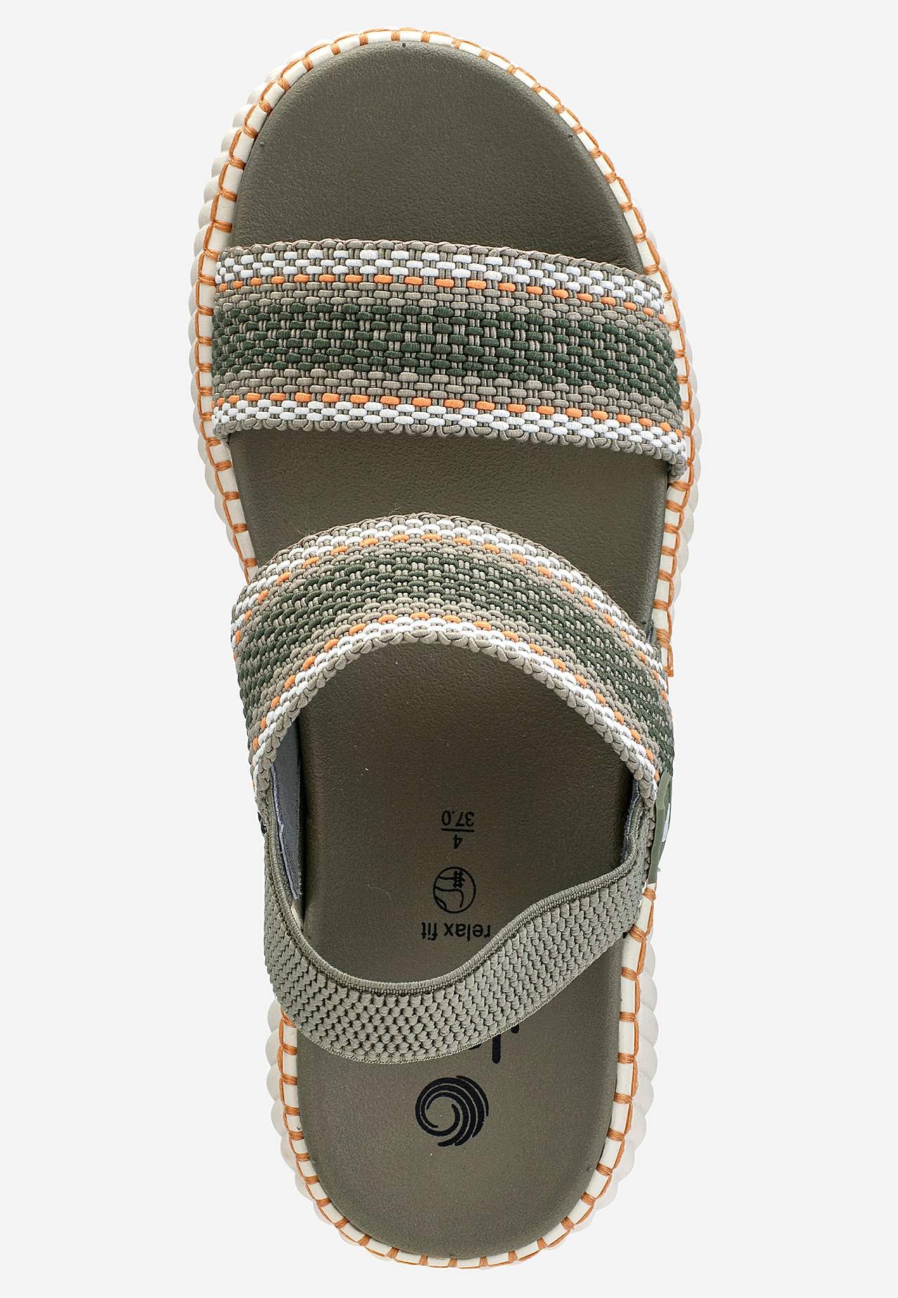 Sandal med elastisk hälrem