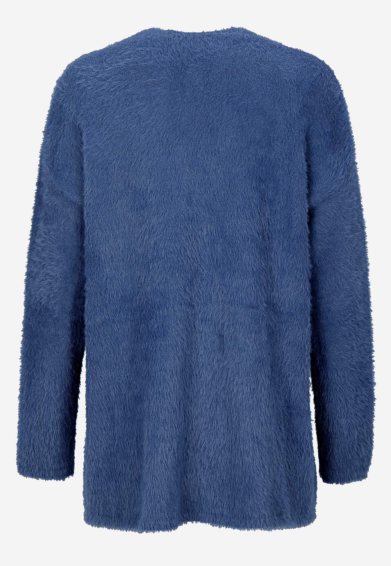Stickad, öppen cardigan