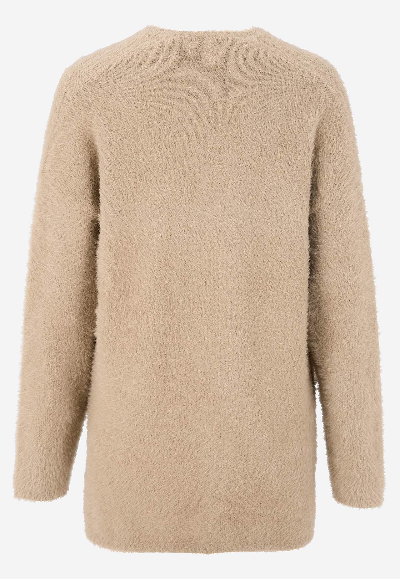 Stickad, öppen cardigan