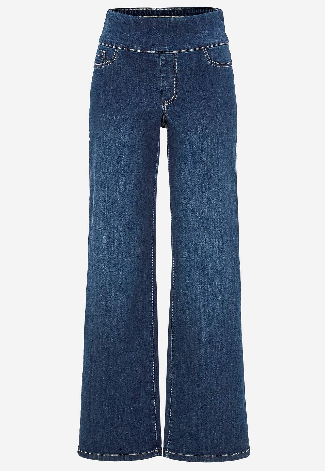 Jeans med hög resårmidja