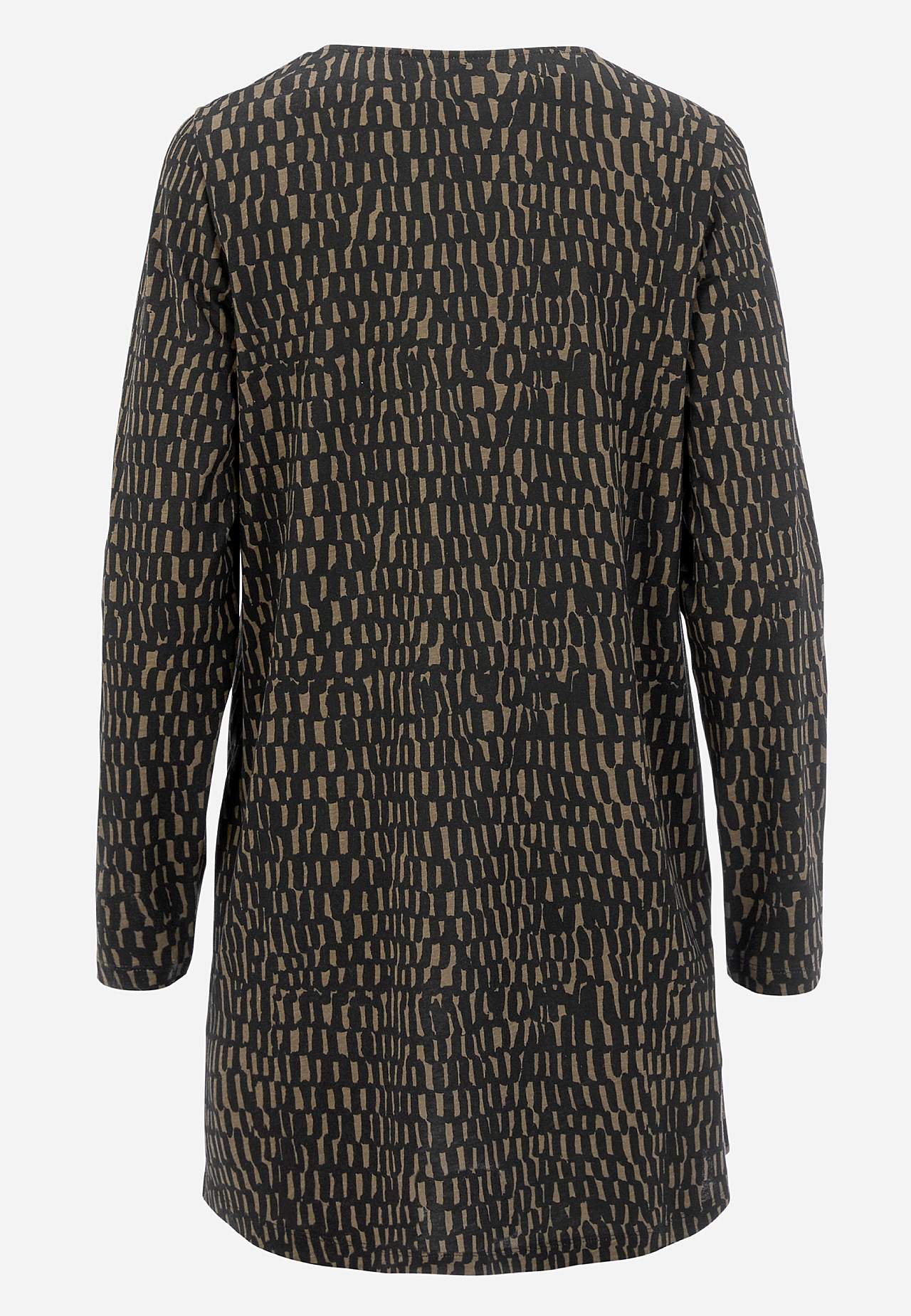 Mönstrad trikåtunika med fickor