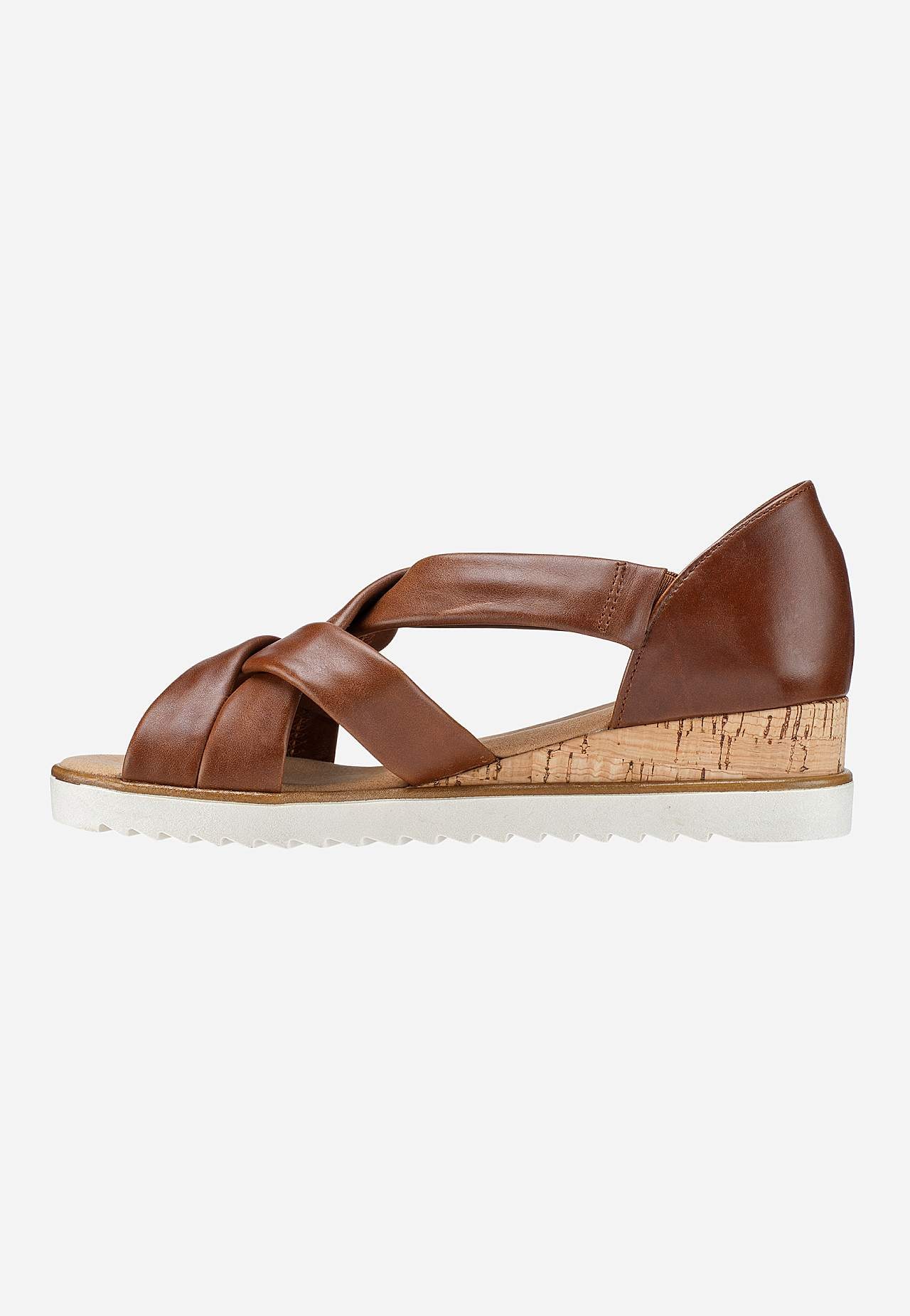 Skinnsandal med täckt häl