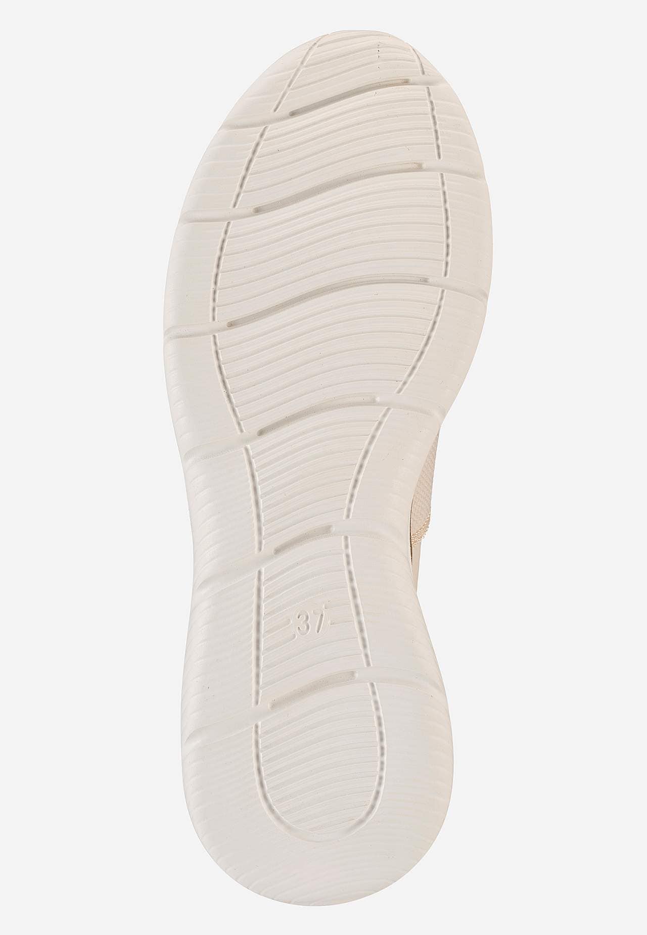 Sko i textil med resårrem