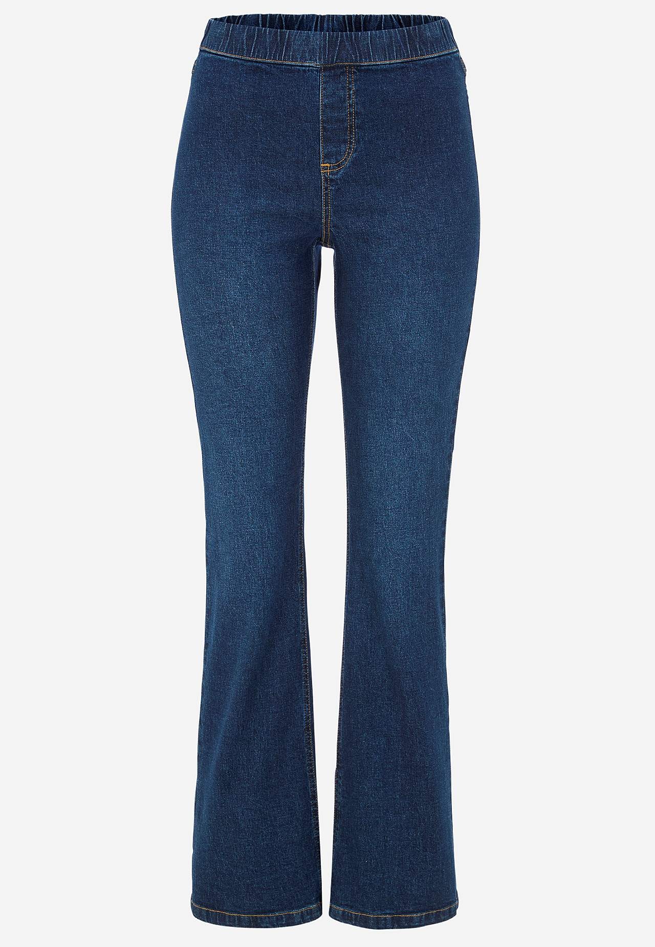 Stretchiga jeggings med bootcut