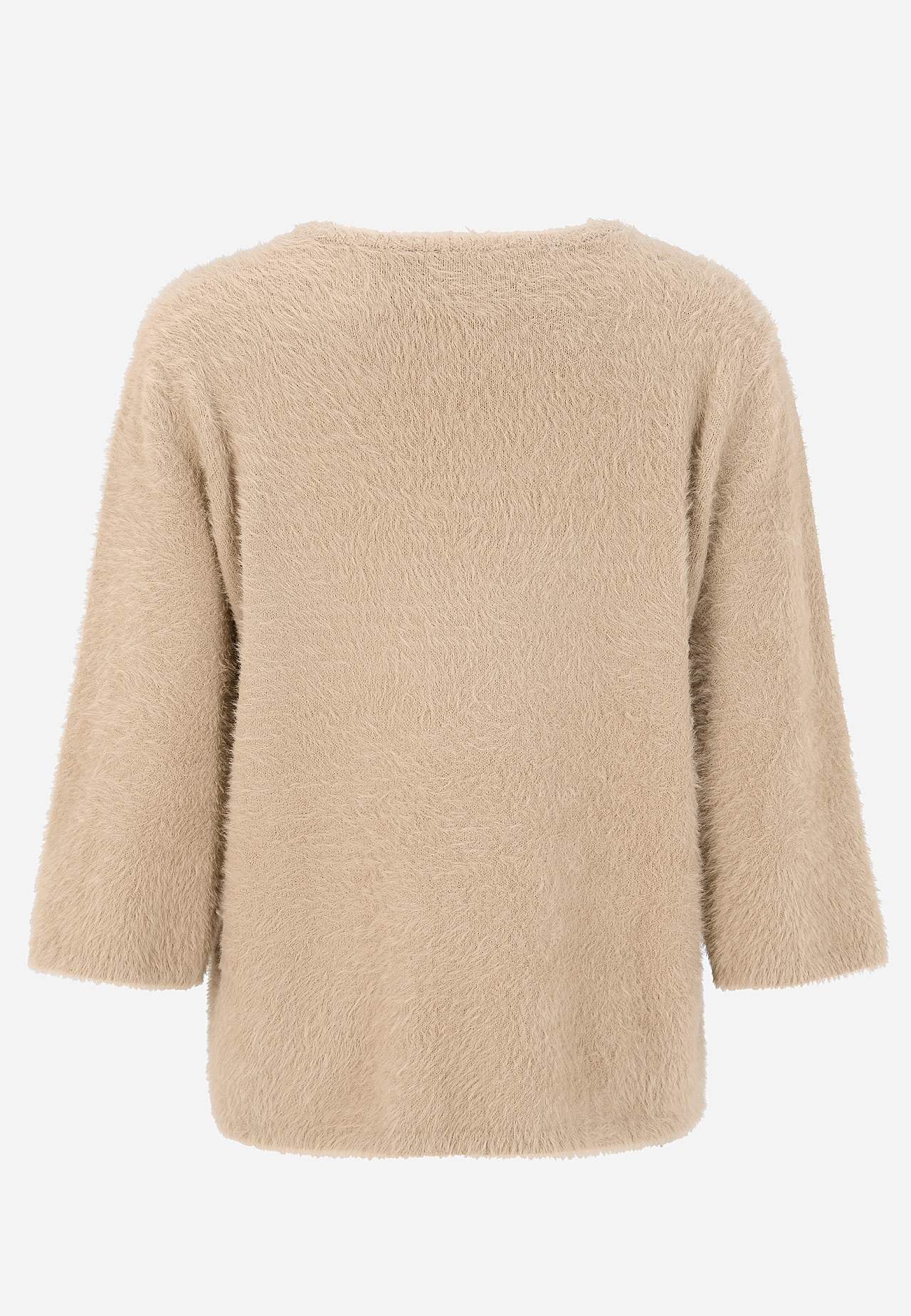 Stickad tröja med 3/4-ärmar