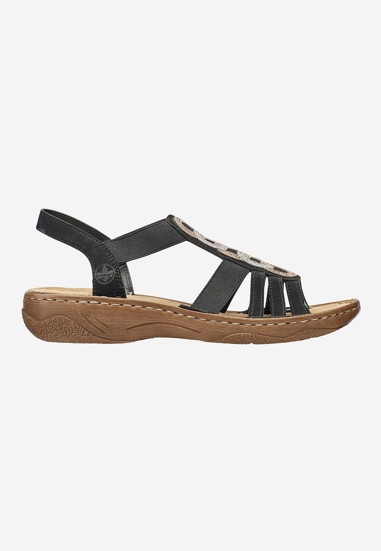 Sandal med resårremmar