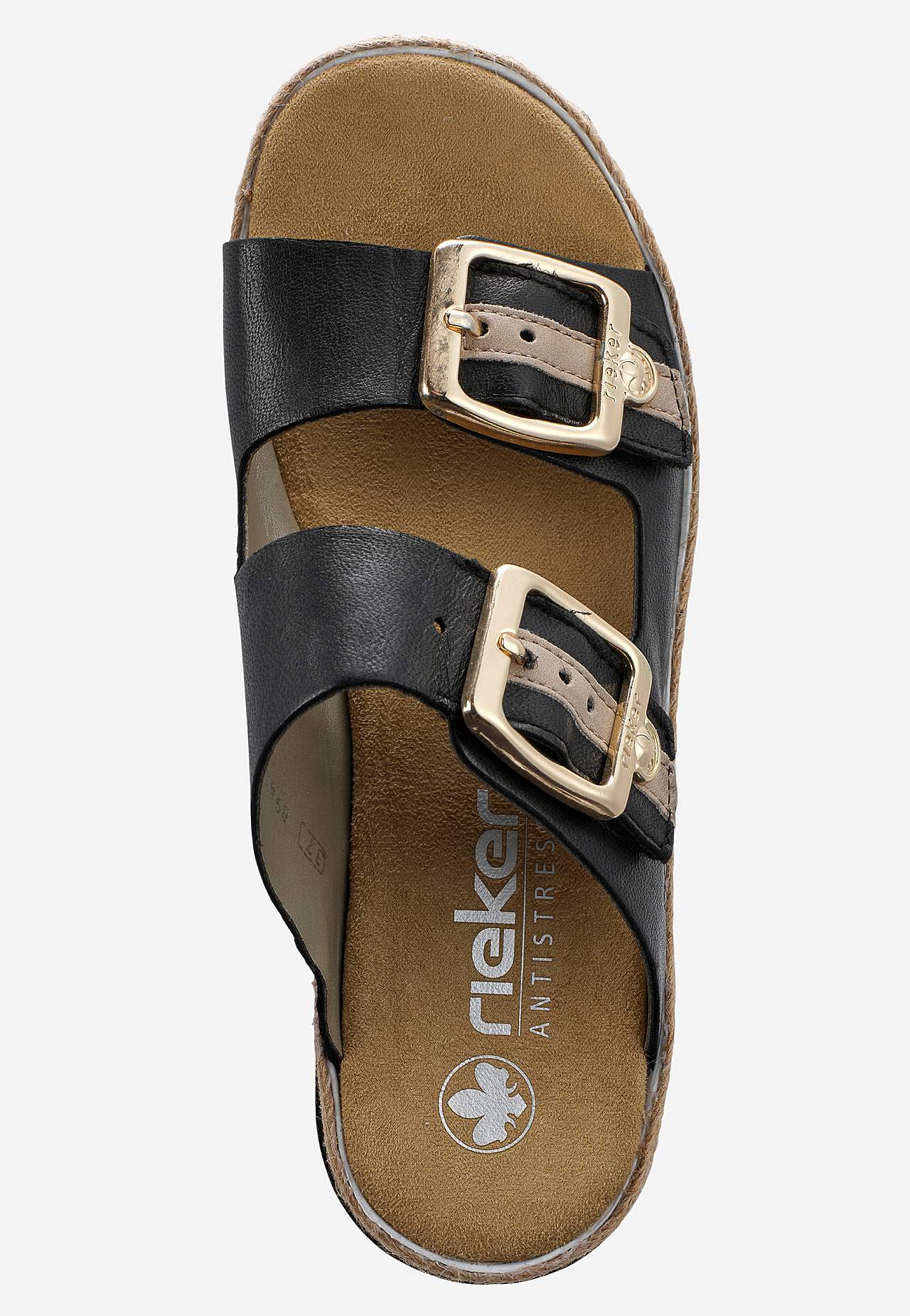 Skinnsandal med justerbara remmar