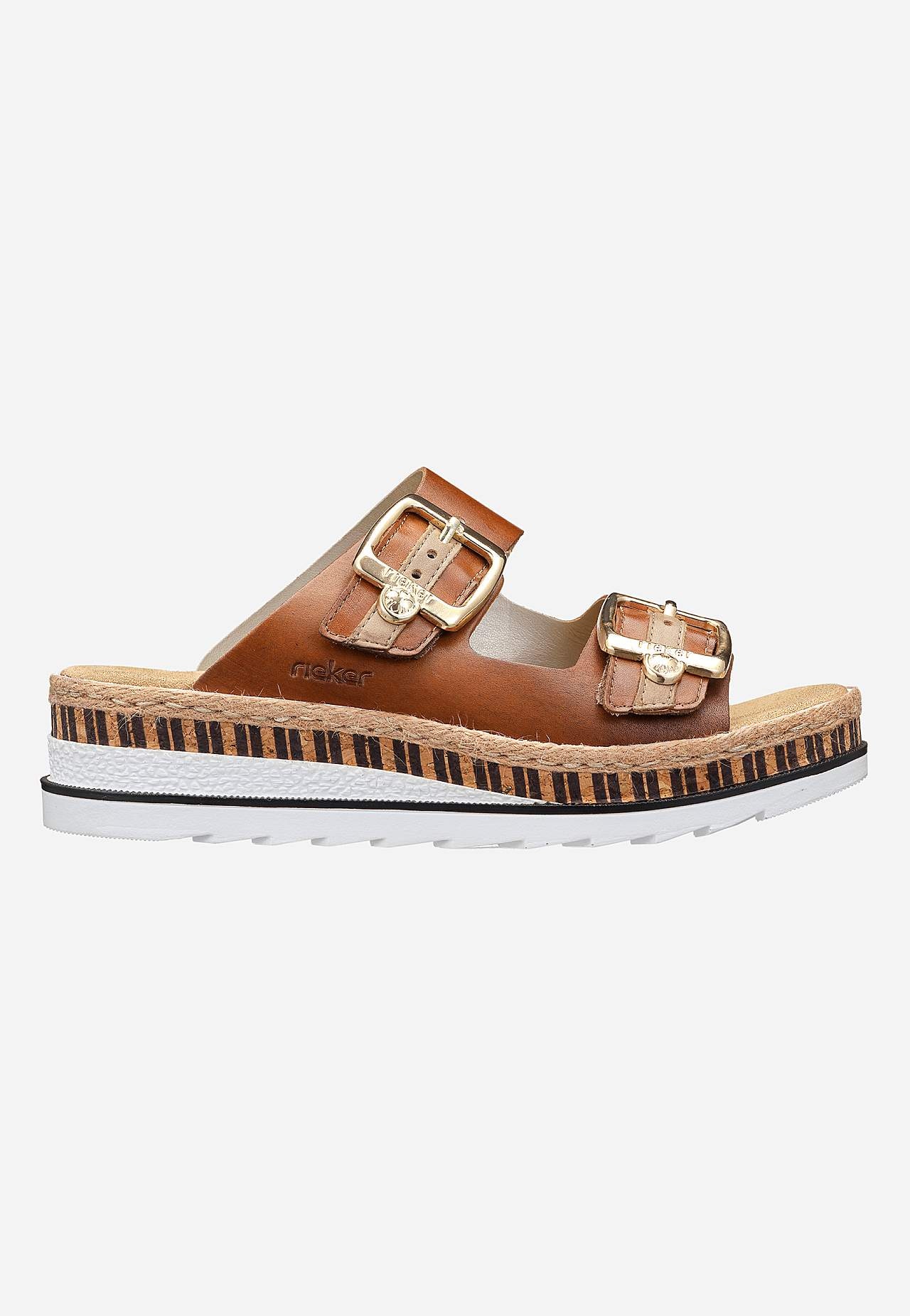 Skinnsandal med justerbara remmar
