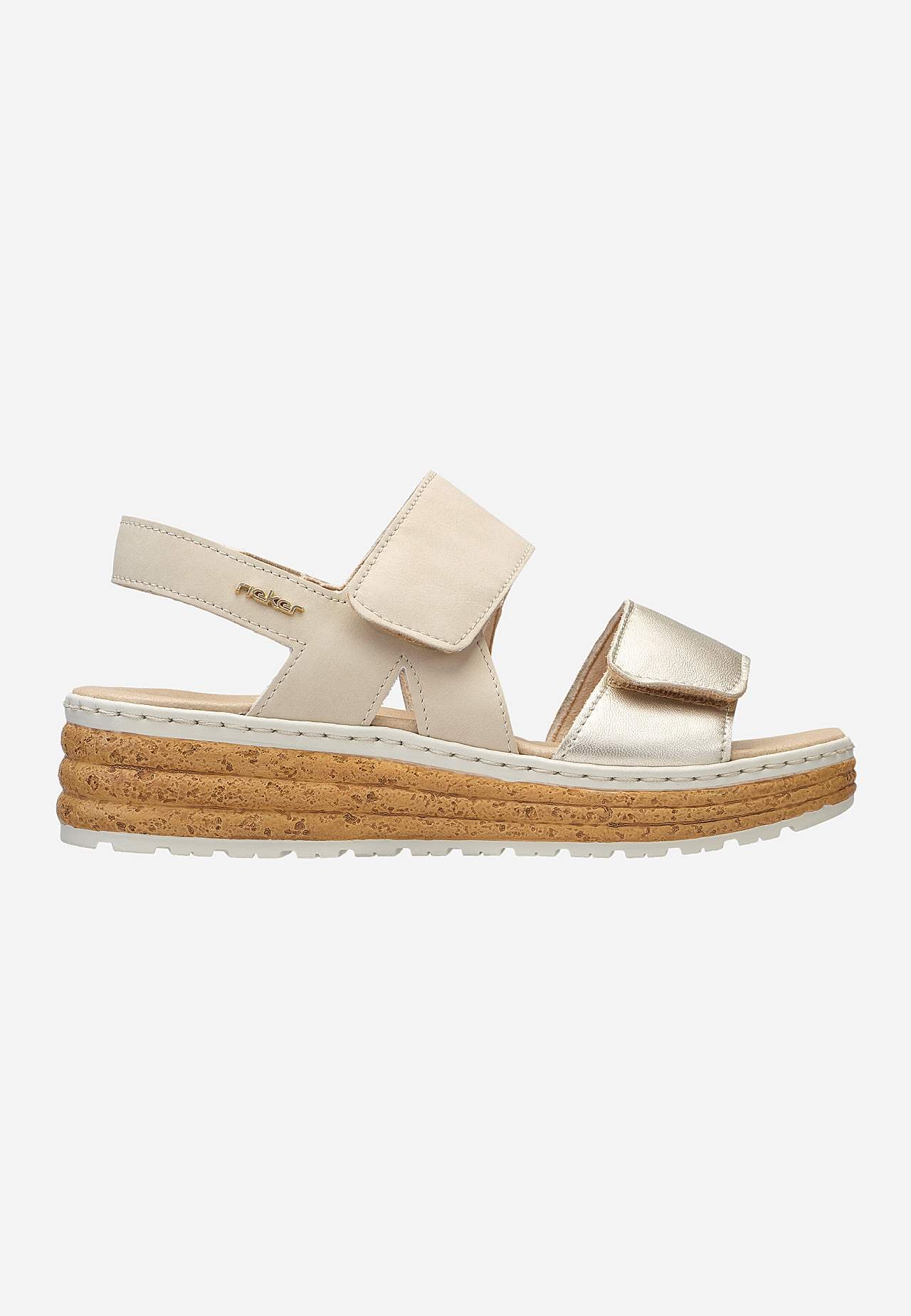 Skinnsandal med kilklack